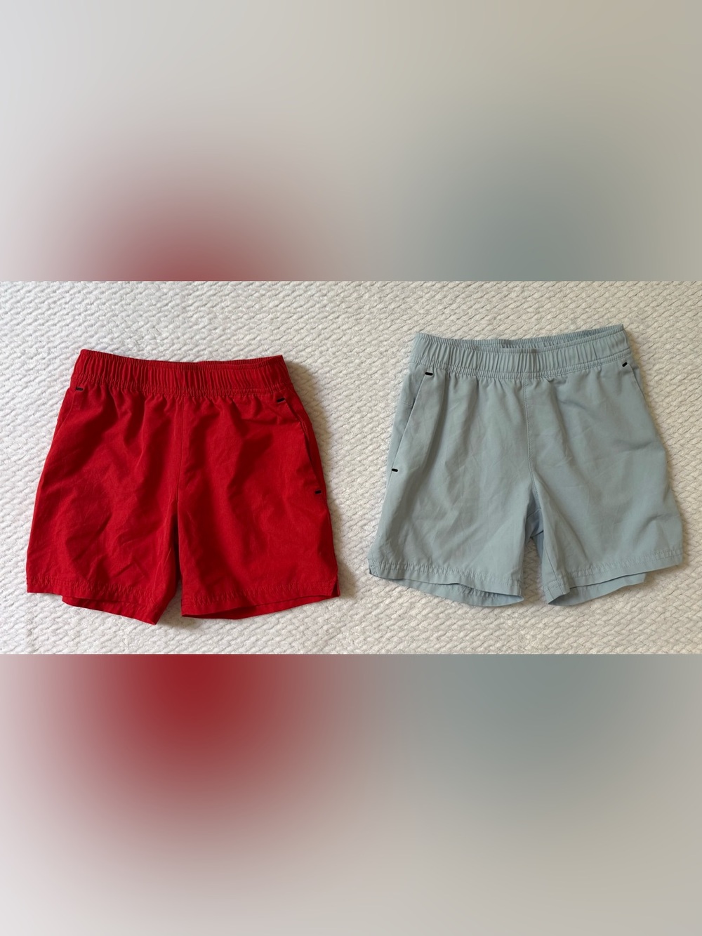 Old Navy Kids Quick Dry Shorts - Red and Light Blue
